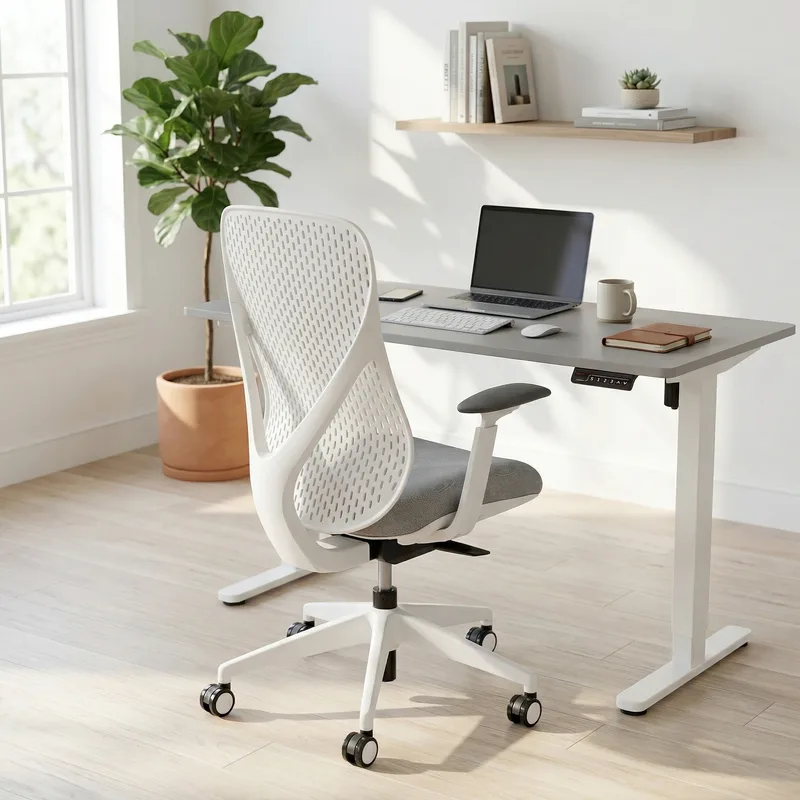 Cadeira Comfy Nyx Encosto Cinza, Assento Cinza